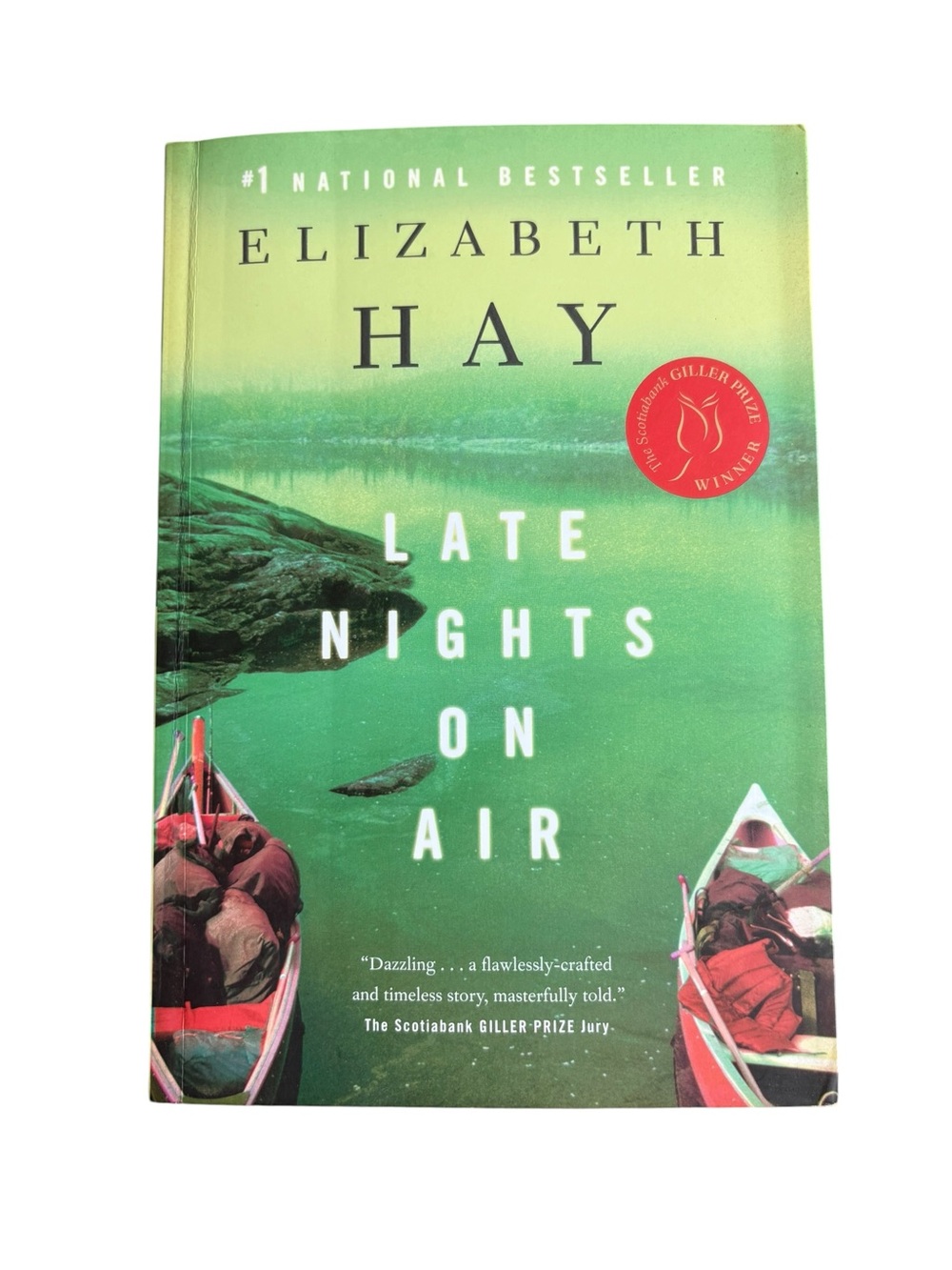 3/$20 Elizabeth Hay "Late Nights on Air" Paperback - Green Cover
